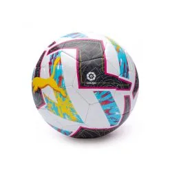 Balón Puma Mini LaLiga 1 Orbita MS 2022-2023 -tienda de material de futbol balon puma mini orbita laliga 1 ms 2022 2023 puma white beetroot purple blue atoll 1