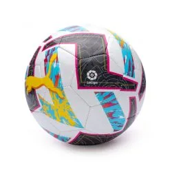 Balón Puma LaLiga 1 Orbita Hybrid 2022-2023 -tienda de material de futbol balon puma orbita laliga 1 hybrid 2022 2023 puma white beetroot purple blue atoll 1