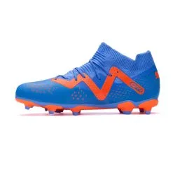 Bota Puma Future Match FG/AG Niño -tienda de material de futbol bota puma future match fgag nino blue glimmer white ultra orange 2
