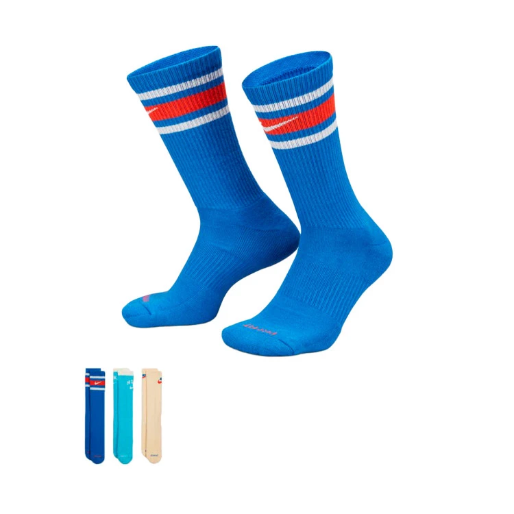 Calcetines Nike Everyday Plus Cushioned Crew (3 Pares) 3 Calcetines Nike Everyday Plus Cushioned Crew (3 Pares)