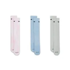 Calcetines Nike Everyday Plus Cushioned Crew (3 Pares) -tienda de material de futbol calcetines nike everyday plus cushioned crew 3 pares light silver black cobabliss black pink foam 1
