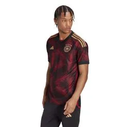 Camiseta Adidas Alemania Segunda Equipación Authentic Mundial Qatar 2022 -tienda de material de futbol camiseta adidas alemania segunda equipacion authentic mundial qatar 2022 black coll burgundy 2