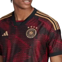 Camiseta Adidas Alemania Segunda Equipación Authentic Mundial Qatar 2022 -tienda de material de futbol camiseta adidas alemania segunda equipacion authentic mundial qatar 2022 black coll burgundy 4