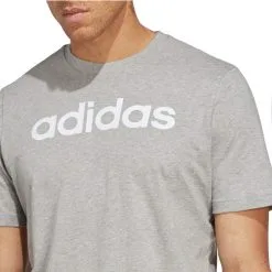 Camiseta Adidas Essentials Linear 8 Camiseta Adidas Essentials Linear -tienda de material de futbol camiseta adidas essentials linear grey white 2