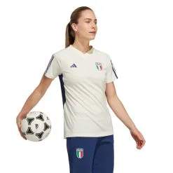 Camiseta Adidas Italia Training 2022-2023 Mujer -tienda de material de futbol camiseta adidas italia training 2022 2023 mujer cream white 2