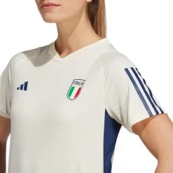 Camiseta Adidas Italia Training 2022-2023 Mujer -tienda de material de futbol camiseta adidas italia training 2022 2023 mujer cream white 4