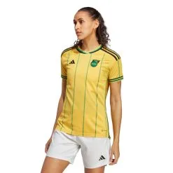 Camiseta Adidas Jamaica Primera Equipación Mundial Femenino 2023 Mujer -tienda de material de futbol camiseta adidas jamaica primera equipacion 2022 2023 mujer bold gold vivid green 2