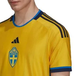 Camiseta Adidas Suecia Primera Equipación 2022-2023 -tienda de material de futbol camiseta adidas suecia primera equipacion world cup 2022 yellow 3