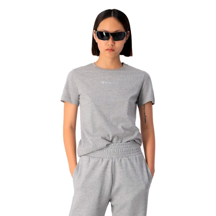 Camiseta Champion Legacy Small Logo Metalic Mujer 3 Camiseta Champion Legacy Small Logo Metalic Mujer