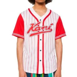Camiseta Karl Kani Small Signature Pinstripe Baseball
