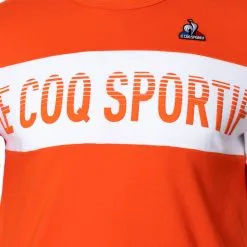 Camiseta Le Coq Sportif Bat Ss N°2 -tienda de material de futbol camiseta le coq sportif bat ss n2 orangenew opt.white 3
