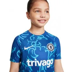 Camiseta Nike Chelsea FC Pre-Match 2022-2023 Niño -tienda de material de futbol camiseta nike chelsea fc pre match 2022 2023 nino chlorine blue chlorine blue 2