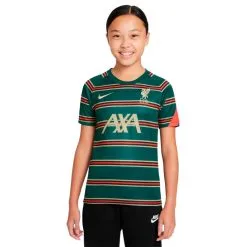 Camiseta Nike Liverpool FC Pre-Match 2021-2022 Niño -tienda de material de futbol camiseta nike liverpool fc pre match 2021 2022 nino dark atomic teal bright crimson 4