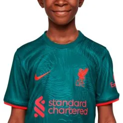 Camiseta Nike Liverpool FC Tercera Equipación Stadium 2022-2023 Niño -tienda de material de futbol camiseta nike liverpool fc tercera equipacion stadium 2022 2023 nino dark atomic teal 3