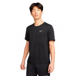 Camiseta Nike Dri-Fit Miler 5 Camiseta Nike Dri-Fit Miler -tienda de material de futbol camiseta nike miler top black 1