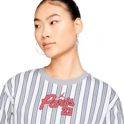 Camiseta Nike PSG X Jordan Fanswear Mujer -tienda de material de futbol camiseta nike w j psg gfx tee white stealth 2
