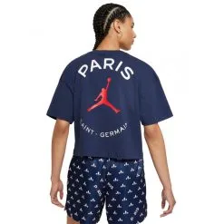 Camiseta Nike PSG X Jordan Fanswear Mujer 8 Camiseta Nike PSG X Jordan Fanswear Mujer -tienda de material de futbol camiseta nike w j psg ss tee midnight navy azul oscuro 1