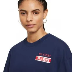 Camiseta Nike PSG X Jordan Fanswear Mujer 9 Camiseta Nike PSG X Jordan Fanswear Mujer -tienda de material de futbol camiseta nike w j psg ss tee midnight navy azul oscuro 2