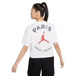 Camiseta Nike PSG X Jordan Fanswear Mujer 7 Camiseta Nike PSG X Jordan Fanswear Mujer -tienda de material de futbol camiseta nike w j psg ss tee white blanco 1