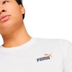 Camiseta Puma Essentials+ 2 Col Small Logo -tienda de material de futbol camiseta puma essentials 2 col small logo white dark night 3