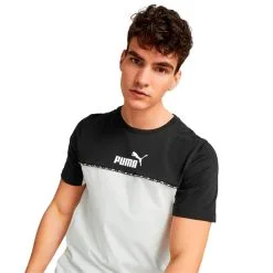 Camiseta Puma Essentials Block X Tape -tienda de material de futbol camiseta puma essentials block x tape black 2