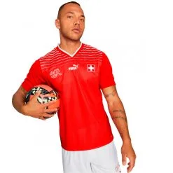 Camiseta Puma Suiza Primera Equipación Mundial Qatar 2022 -tienda de material de futbol camiseta puma suiza primera equipacion world cup 2022 red white 2