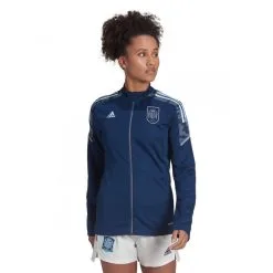Chaqueta Adidas España Fanswear Euro 2022 Mujer -tienda de material de futbol chaqueta adidas espana fanswear 2021 2022 mujer team navy blue glow blue 1