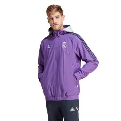 Chaqueta Adidas Real Madrid CF Fanswear 2022-2023 -tienda de material de futbol chaqueta adidas real madrid cf fanswear 2022 2023 active purple 1