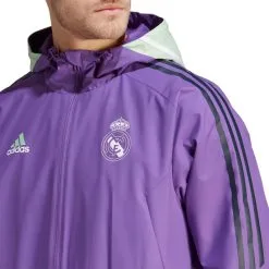 Chaqueta Adidas Real Madrid CF Fanswear 2022-2023 -tienda de material de futbol chaqueta adidas real madrid cf fanswear 2022 2023 active purple 3