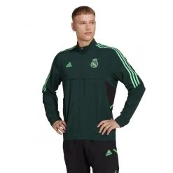 Chaqueta Adidas Real Madrid CF Pre-Match 2022-2023 -tienda de material de futbol chaqueta adidas real madrid cf pre match 2022 2023 shadow green 1