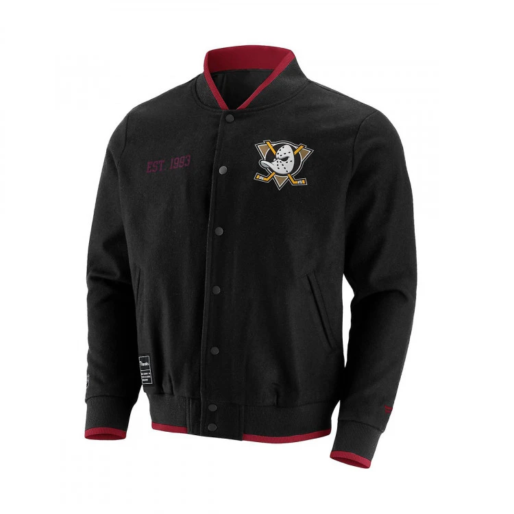 Chaqueta Fanatics Letterman Team Anaheim Ducks 3 Chaqueta Fanatics Letterman Team Anaheim Ducks