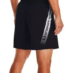 Pantalón Corto Under Armour UA Woven Graphic -tienda de material de futbol pantalon corto under armour ua woven graphic black white 1