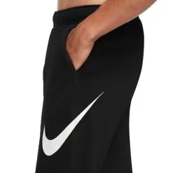 Pantalón Largo Nike Dri-Fit Tapered Swoosh -tienda de material de futbol pantalon largo nike dri fit tapered swoosh black white 2