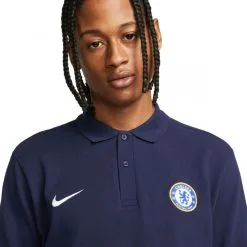 Polo Nike Chelsea FC Fanswear 2022-2023 -tienda de material de futbol polo nike chelsea fc fanswear 2022 2023 college navy chlorine blue 2