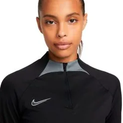 Sudadera Nike Dri-Fit Strike Drill Top Mujer -tienda de material de futbol sudadera nike dri fit strike drill top mujer black smoke grey white 2