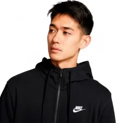 Chaqueta Nike Sportswear Club French Terry -tienda de material de futbol sudadera nike nsw club hoodie full zip ft black black white 4