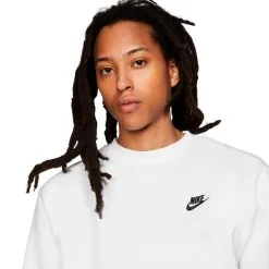 Sudadera Nike Sportswear Club Crew -tienda de material de futbol sudadera nike sportswear club crew white black 2