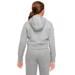 Sudadera Nike Sportswear Club Crop Niña -tienda de material de futbol sudadera nike sportswear club crop nina carbon heather elemental pink 1