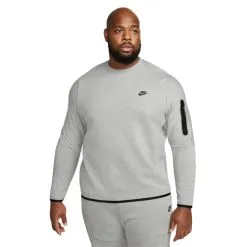 Sudadera Nike Sportswear Tech Fleece Crew -tienda de material de futbol sudadera nike sportswear tech fleece crew grey heather black 2