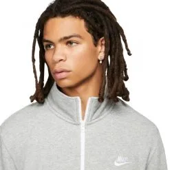Sudadera Nike Sportswear Club -tienda de material de futbol sudadera nike sportwear club dk grey heather white 2