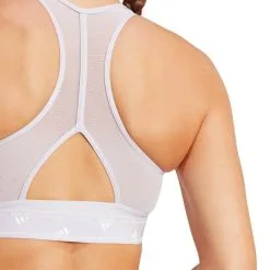 Sujetador Adidas Powerreact Training Medium Support 3 Stripes Mujer -tienda de material de futbol sujetador adidas powerreact training medium support 3 stripes mujer silver 4