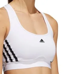Sujetador Adidas Powerreact Training Medium Support 3 Stripes Mujer -tienda de material de futbol sujetador adidas powerreact training medium support 3 stripes mujer white 2