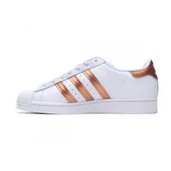 Zapatilla Adidas Superstar Mujer -tienda de material de futbol zapatilla adidas superstar mujer white copper metallic core black 2