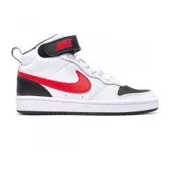 Zapatilla Nike Court Borough Mid 2 Niño -tienda de material de futbol zapatilla nike court borough mid 2 gs nino white university red black 1