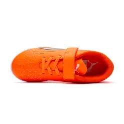 Zapatilla Puma Ultra Play IT Niño Cinta Adhesiva -tienda de material de futbol zapatilla puma ultra play it nino cinta adhesiva ultra orange white blue glimmer 4
